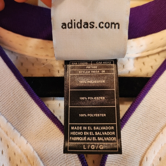 *NWOT* LA Lakers Pau Gasol #16 NBA Jersey Sunday Whites Adidas - Picture 6 of 7